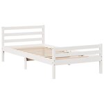 vidaXL Cadre de lit avec tête de lit sans matelas blanc 100x200 cm