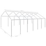 Vidaxl cadre en acier pour tente de fête 12 x 6 m