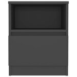 Vidaxl tables de chevet 2 pièces gris 40x40x50 cm aggloméré