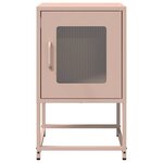 vidaXL Table de chevet rose 36x39x60 5 cm acier laminé à froid