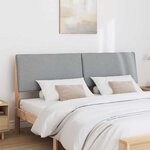 vidaXL Tête de lit capitonnée Gris clair 180 cm Pin massif