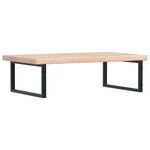 vidaXL Étagère de vasque murale acier et bois de chêne massif