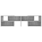 vidaXL Meuble TV Gris béton 149x30x52 cm Bois d'ingénierie