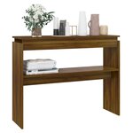 vidaXL Table console Chêne marron 102x30x80 cm Bois d'ingénierie