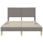 vidaXL Cadre de lit avec tête de lit Taupe 140 x 190 cm Tissu