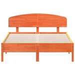 vidaXL Cadre de lit sans matelas cire marron 120x190cm bois pin massif