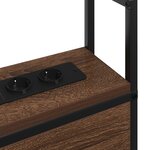 vidaXL Tête de lit de rangement Chêne marron 180 cm Bois d'ingénierie