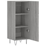 vidaXL Buffet Sonoma gris 34 5x34x90 cm Bois d'ingénierie