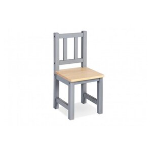 FENNA Chaise pour enfants en pin laqué gris/naturel