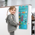 Calendrier basic  bleu en tissu