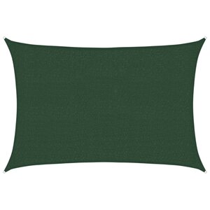 vidaXL Voile d'ombrage 160 g/m² Vert foncé 2 5x4 m PEHD