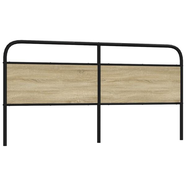 vidaXL Tête de lit chêne sonoma 180 cm acier et bois d'ingénierie