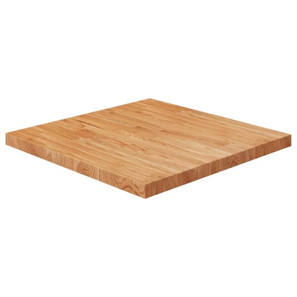 vidaXL Dessus de table carré Marron clair 70x70x4cm Bois chêne traité