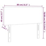 vidaXL Tête de lit Bleu foncé 80x5x78/88 cm Velours