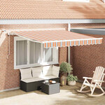 vidaXL Auvent Rétractable Multicolore 300 x 250 cm Polyester et métal