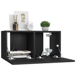 vidaXL Ensemble de meubles TV 7 Pièces Noir Bois d'ingénierie