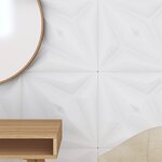 vidaXL Panneaux muraux 24 Pièces blanc 50x50 cm XPS 6 m² étoile