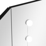 vidaXL Coiffeuse d'angle avec LED Noir 111x54x141 5 cm