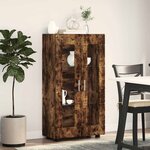 vidaXL Buffet Chêne fumé 55 5 x 29 x 100 cm Bois d'ingénierie