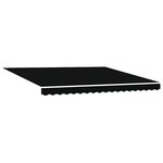 vidaXL Auvent Rétractable Noir 400 × 300 cm Polyester et Aluminium