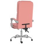 vidaXL Fauteuil de massage inclinable de bureau Rose Similicuir