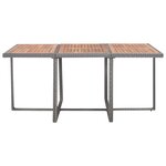 vidaXL Salon de jardin 11 Pièces Résine tressée bois d'acacia Anthracite