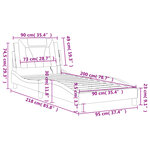 vidaXL Cadre de lit avec LED sans matelas marron 90x200 cm