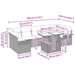 vidaXL Ensemble de canapé de jardin 8 Pièces Marron polyrotin