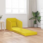 vidaXL Canapé-Lit Jaune 65 x 80 x 83 cm Velours