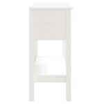 vidaXL Table console Blanc 75x35x75 cm Bois massif de pin