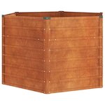 vidaXL Lit surélevé de jardin rouillé 129x129x77 cm acier corten