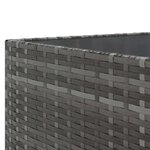 vidaXL Salon de jardin 7 Pièces avec coussins Gris Résine tressée