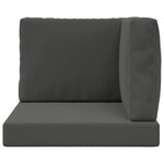 vidaXL Coussin de canapé d'extérieur 3 Pièces Anthracite Polyester