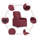 vidaXL Fauteuil inclinable Rouge bordeaux Tissu
