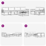 vidaXL Ensemble de canapés d'extérieur 7 Pièces Blanc et gris clair