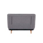 Fauteuil convertible antone gris polyester l108cm