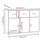 vidaXL Buffet 100x40x75 cm Bois massif de pin