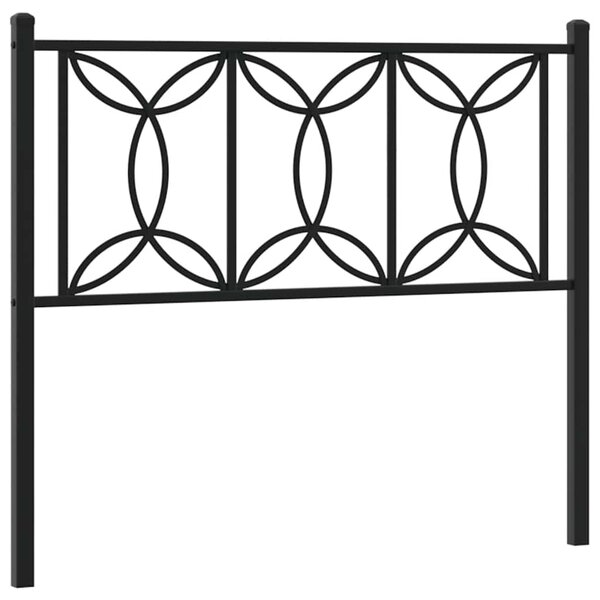 vidaXL Tête de lit de remplacement métal noir 107 cm