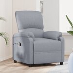 vidaXL Fauteuil inclinable électrique Gris clair Tissu