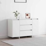 vidaXL Buffet avec tiroir Blanc 120 x 41 x 75 cm Bois d'ingénierie