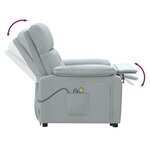 vidaXL Fauteuil électrique de massage Gris clair Tissu