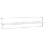 vidaXL Porte-serviettes Blanc 95x25x22 cm Fer