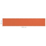 Vidaxl écran de balcon orange 90x500 cm pehd