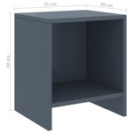 vidaXL Tables de chevet 2 Pièces Gris clair 35x30x40cm Bois de pin massif