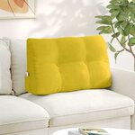 vidaXL Coussin de Dos Jaune 80 x 24 x 50 cm Velours