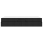 vidaXL Lit avec rangement et matelas Noir 90 x 200 cm Polyester