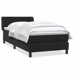 vidaXL Sommier à lattes de lit avec matelas noir 80x210 cm velours