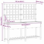 vidaXL Cache-pot de jardin avec étagère Beige 161 x 46 x 152.5 cm