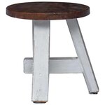 vidaXL Tabouret Naturel 22 x 22 x 24 cm Bois d'Acajou