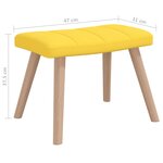 vidaXL Chaise à bascule avec tabouret Jaune moutarde Tissu